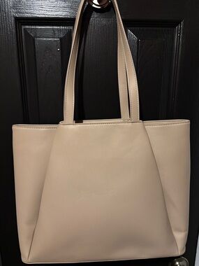 Everyday Beige Tote Bag with Dual Shoulder Straps